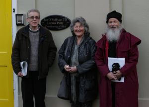 Jack Little, Patricia Murray, Peter O'Hara at the Minister's clinic