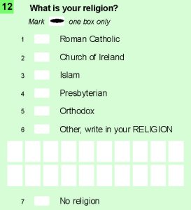 Census IRL 2016 Q12 Religion